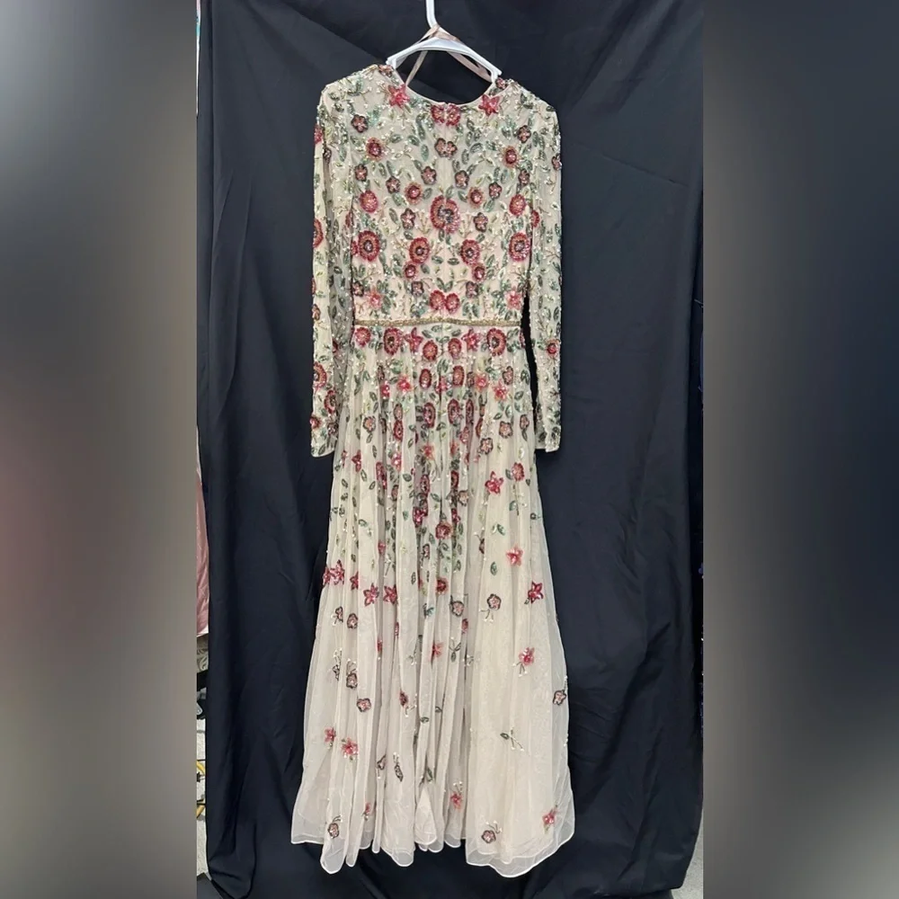 Mac Duggal 5533 Embellished High Neck Long Sleeve A Line Gown - Picture 9 of 14